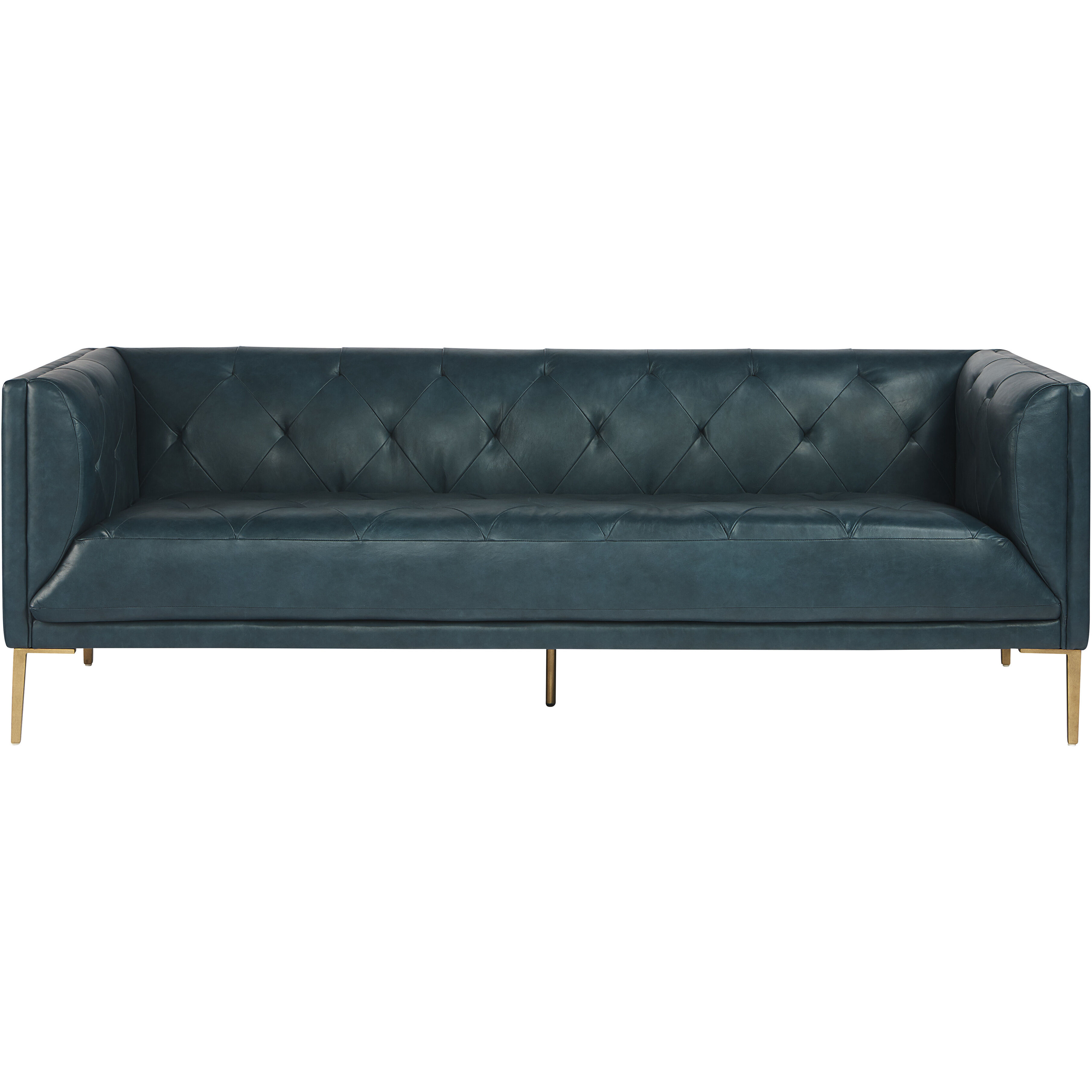 Westin Vintage Peacock Leather Sofa